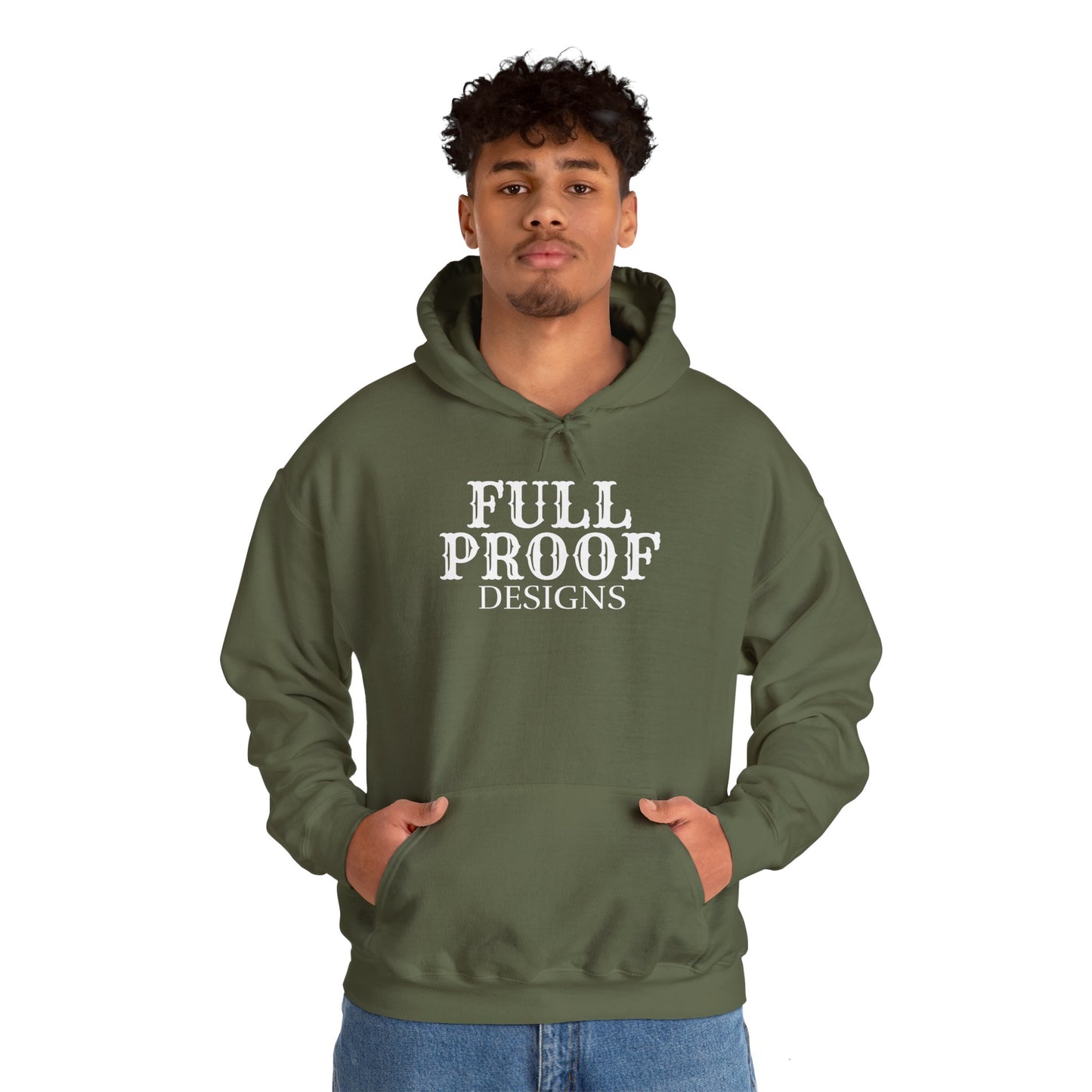 Full Proof Designs Logo Hoodie Unisex Heavy Blend™ Hooded Sweatshirt