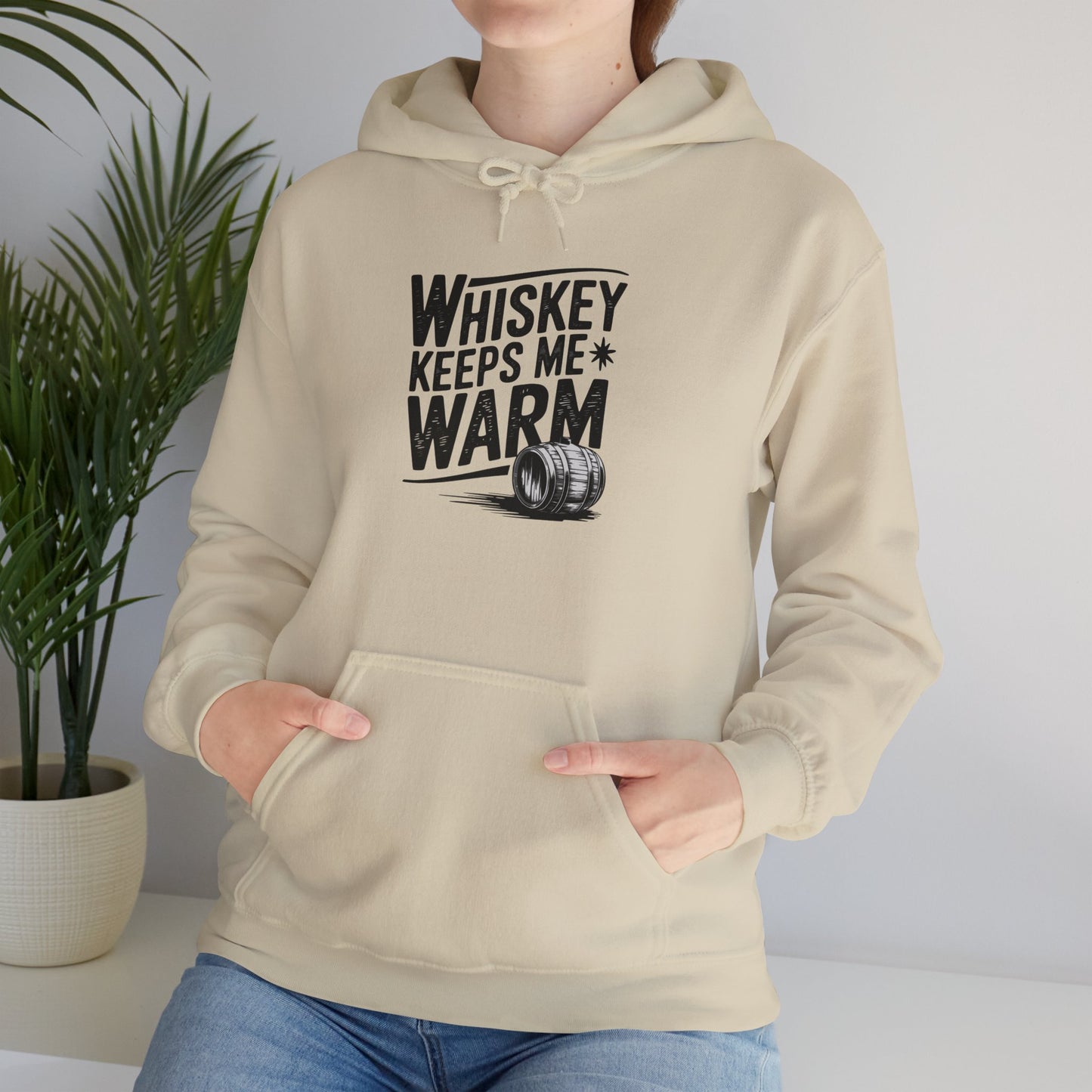 Whiskey Keeps Me Warm Unisex Hooded Sweatshirt