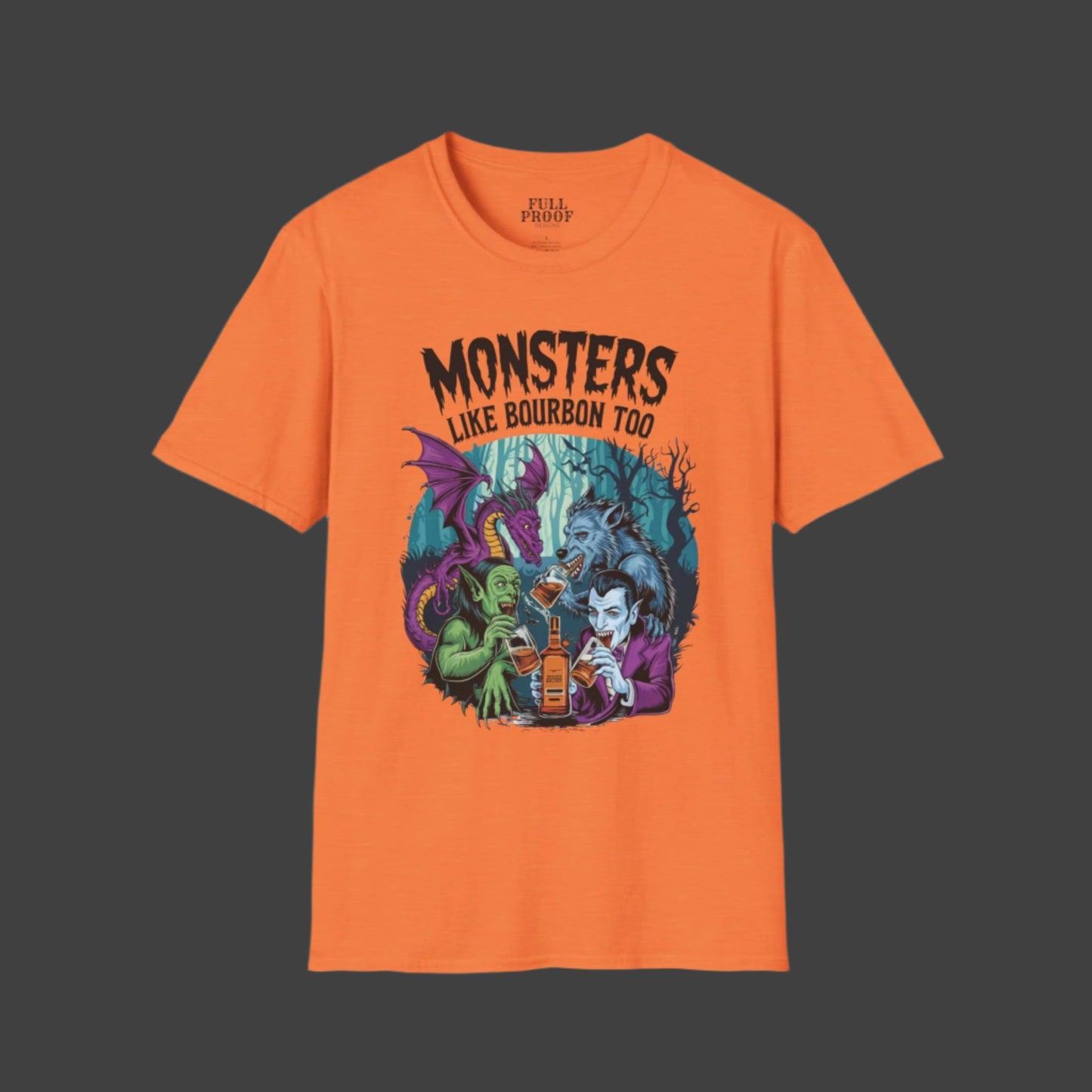 Monsters Like Bourbon Unisex Softstyle T-Shirt