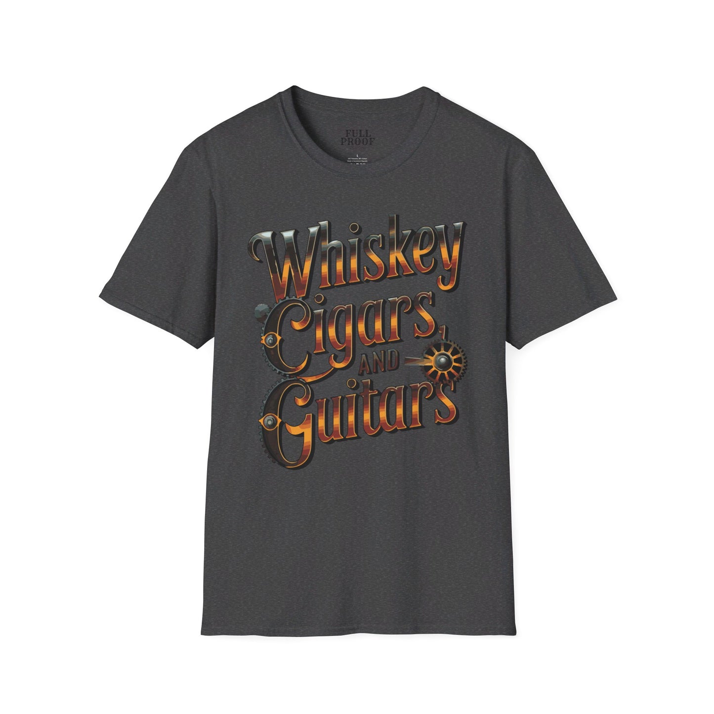 Whiskey Cigars and Guitars Unisex Softstyle T-Shirt