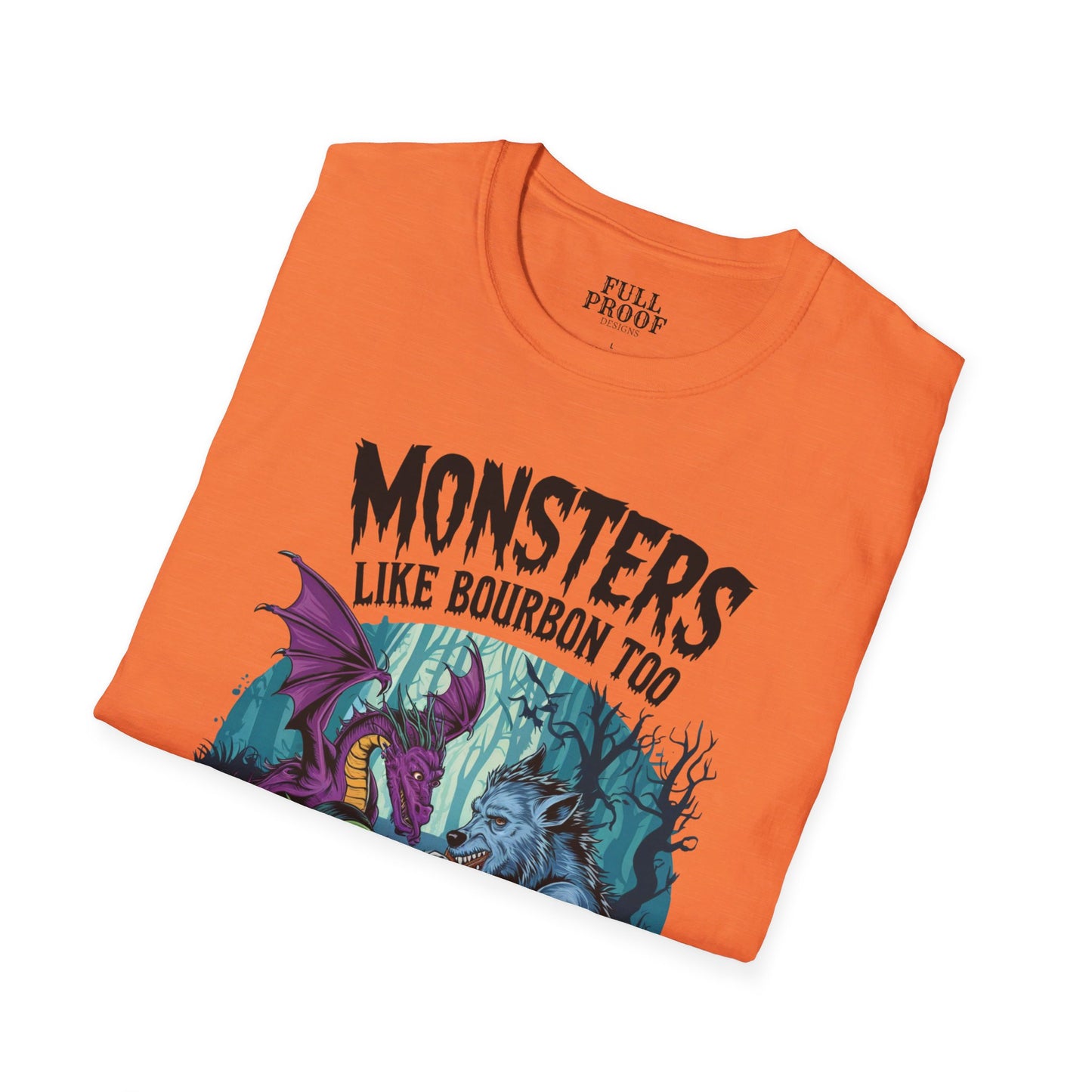 Monsters Like Bourbon Unisex Softstyle T-Shirt