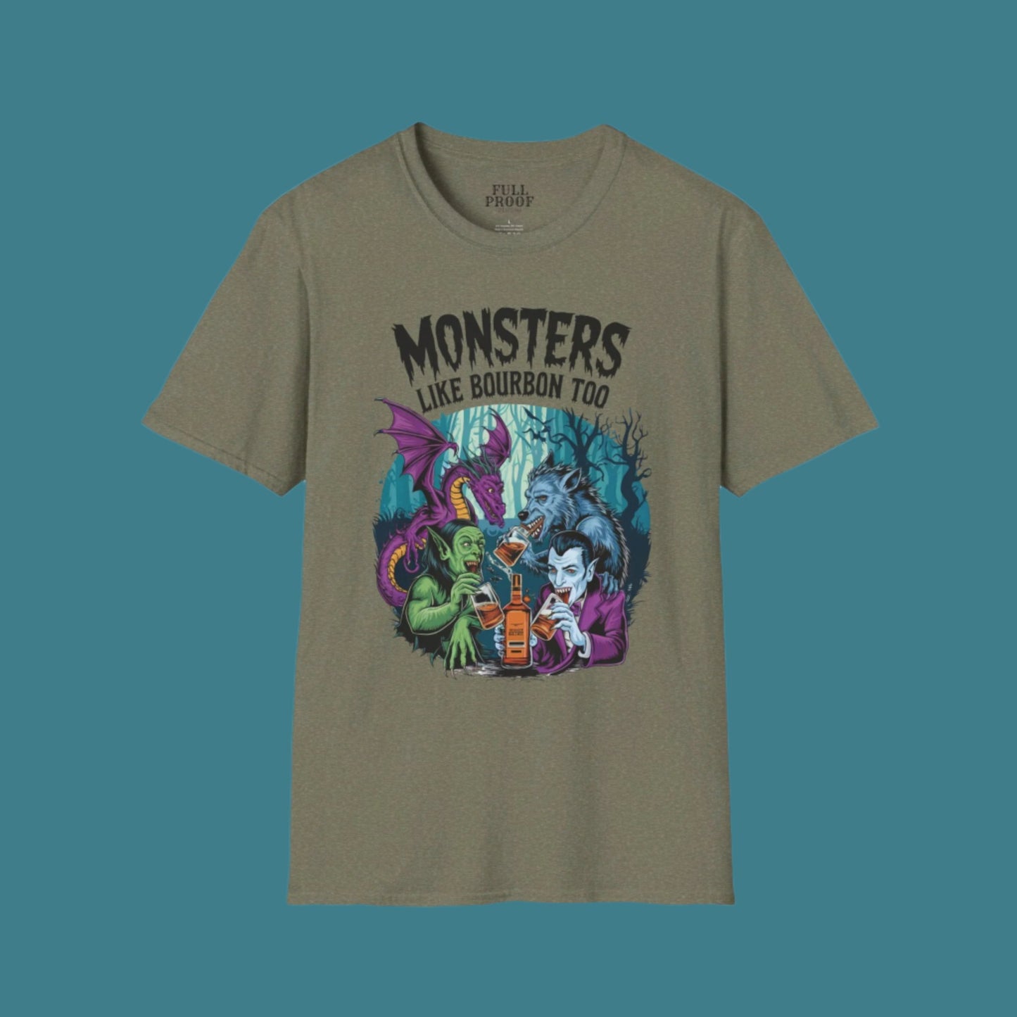 Monsters Like Bourbon Unisex Softstyle T-Shirt