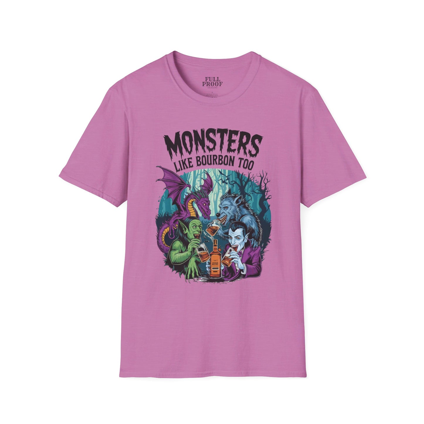 Monsters Like Bourbon Unisex Softstyle T-Shirt