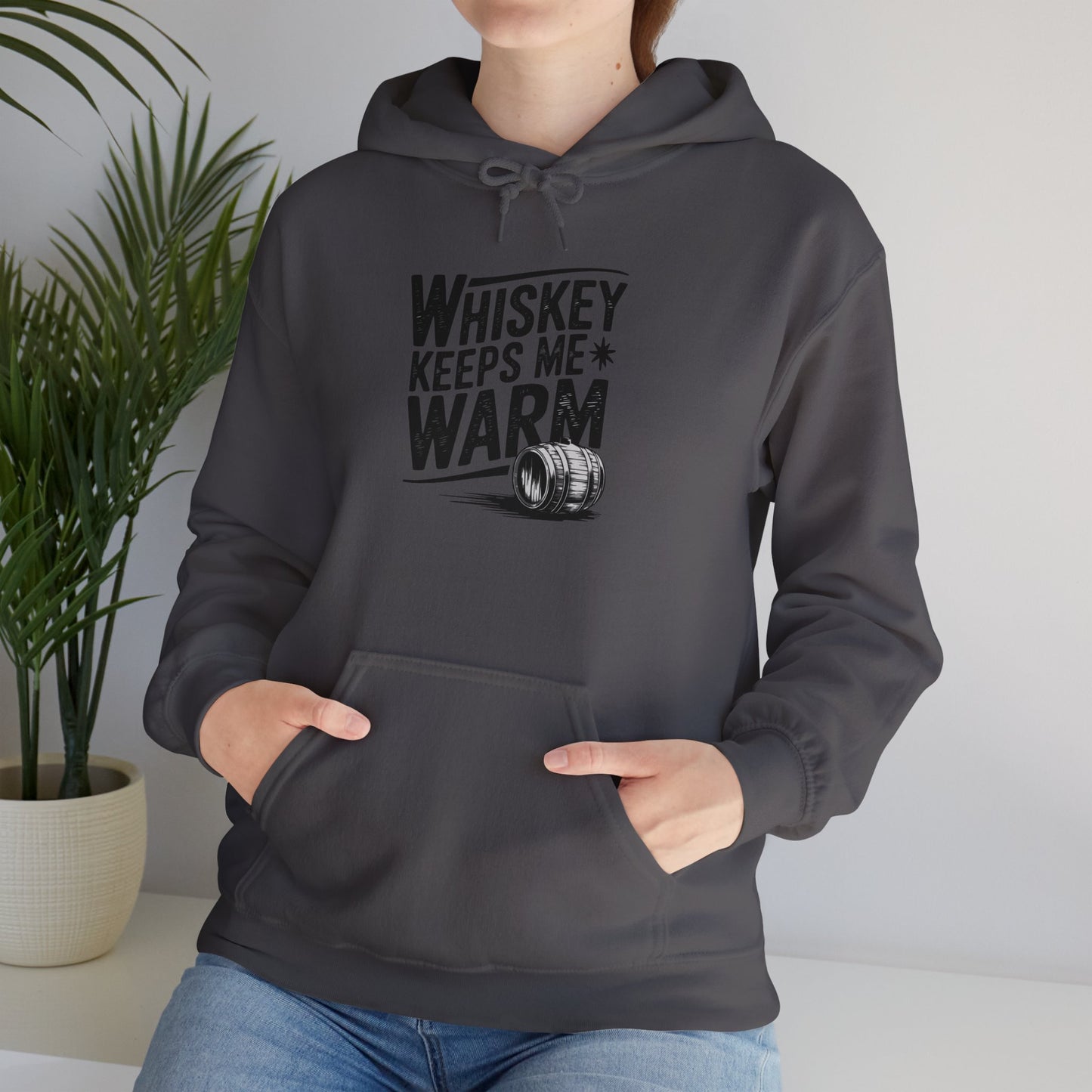 Whiskey Keeps Me Warm Unisex Hooded Sweatshirt