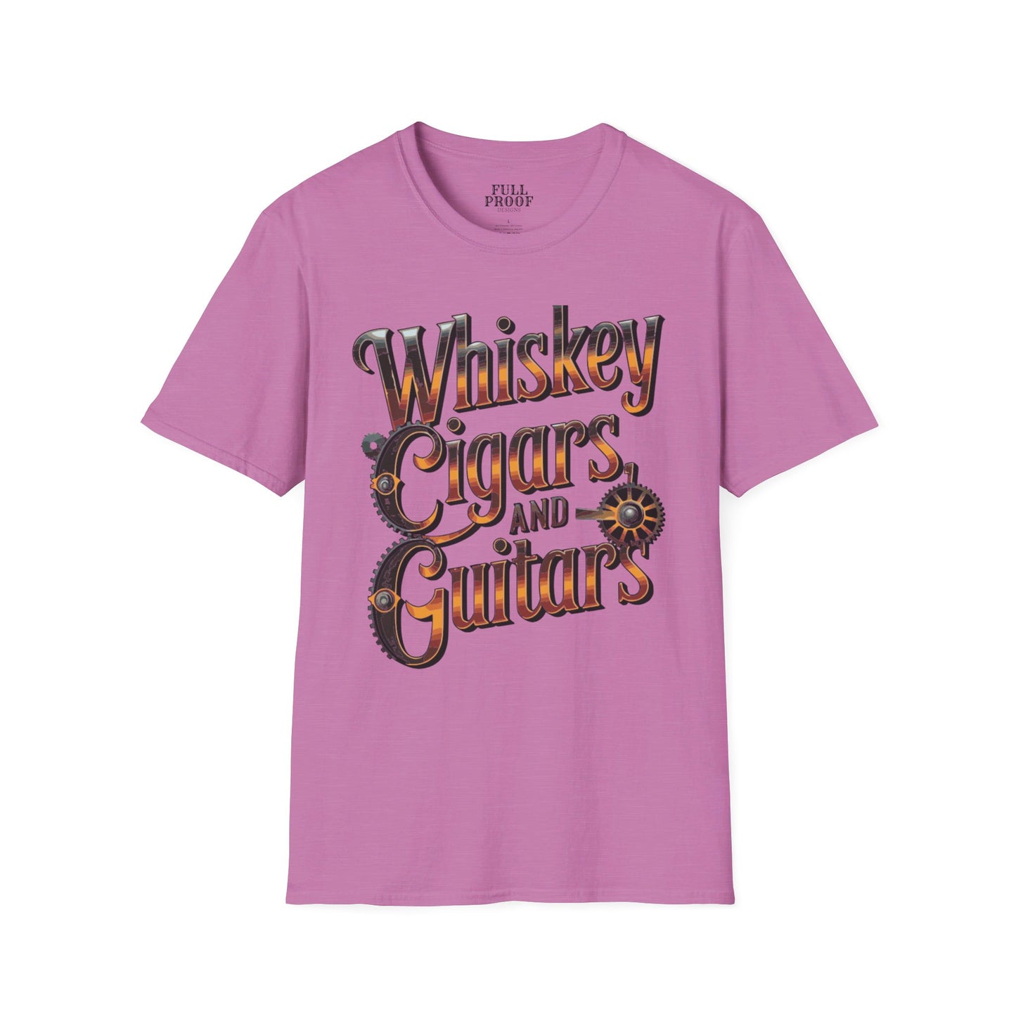 Whiskey Cigars and Guitars Unisex Softstyle T-Shirt