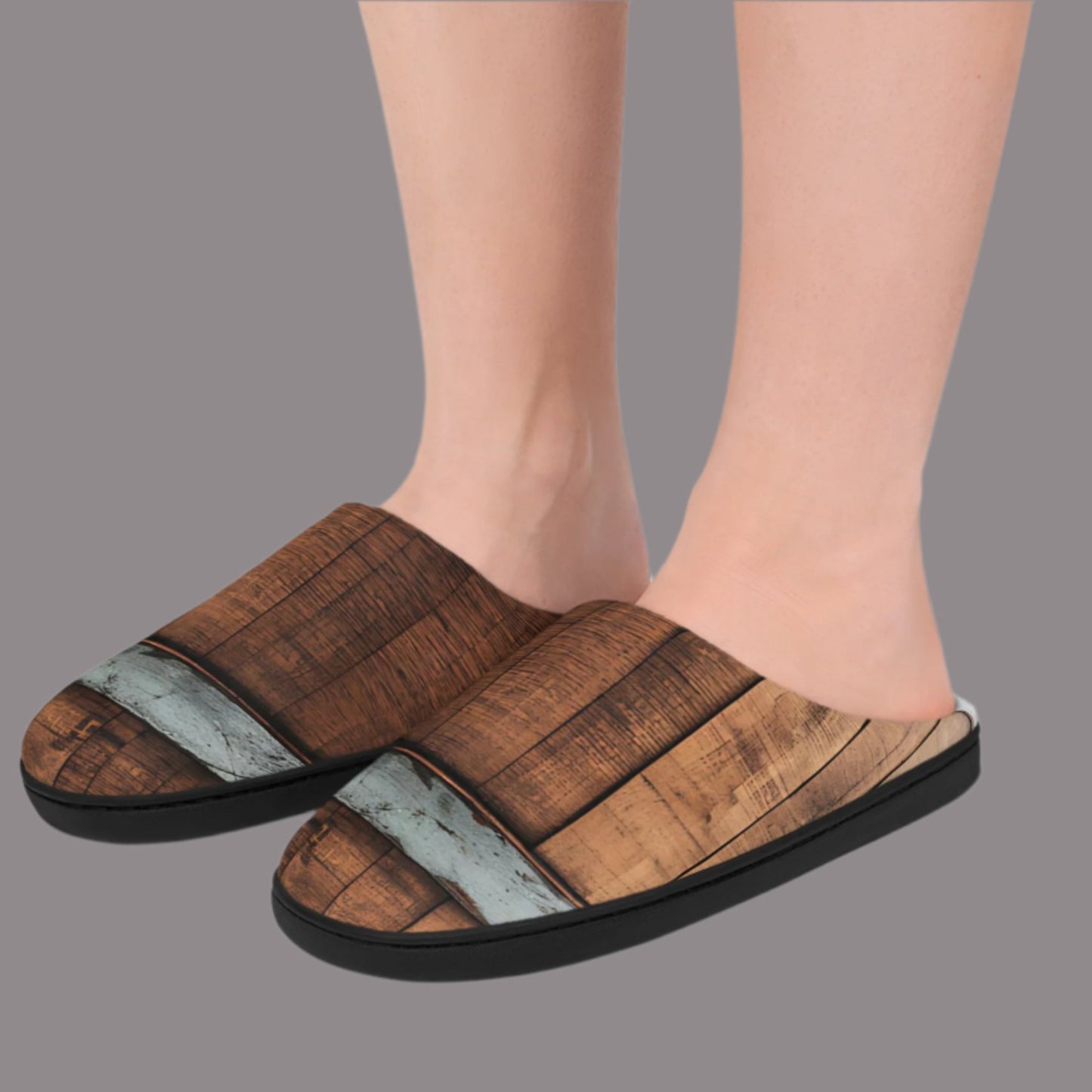 Bourbon Whiskey Barrel Cozy Slippers