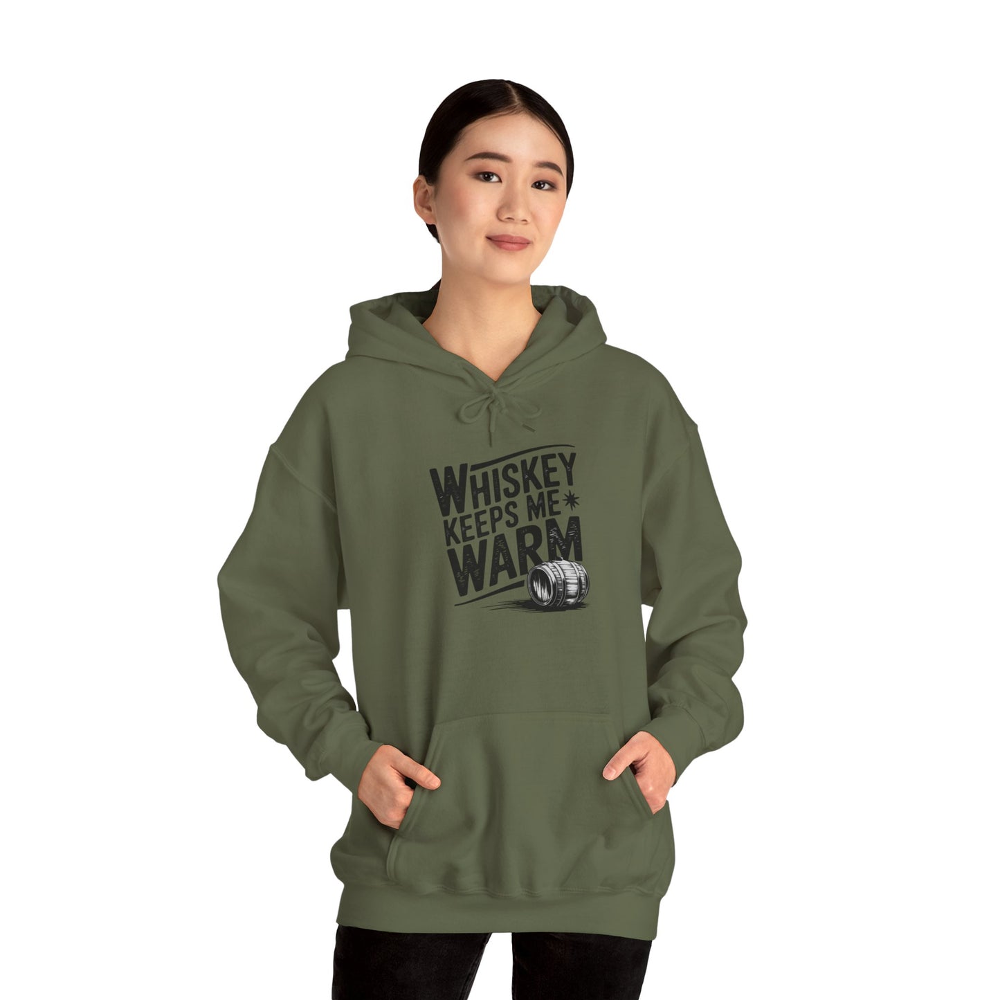 Whiskey Keeps Me Warm Unisex Hooded Sweatshirt