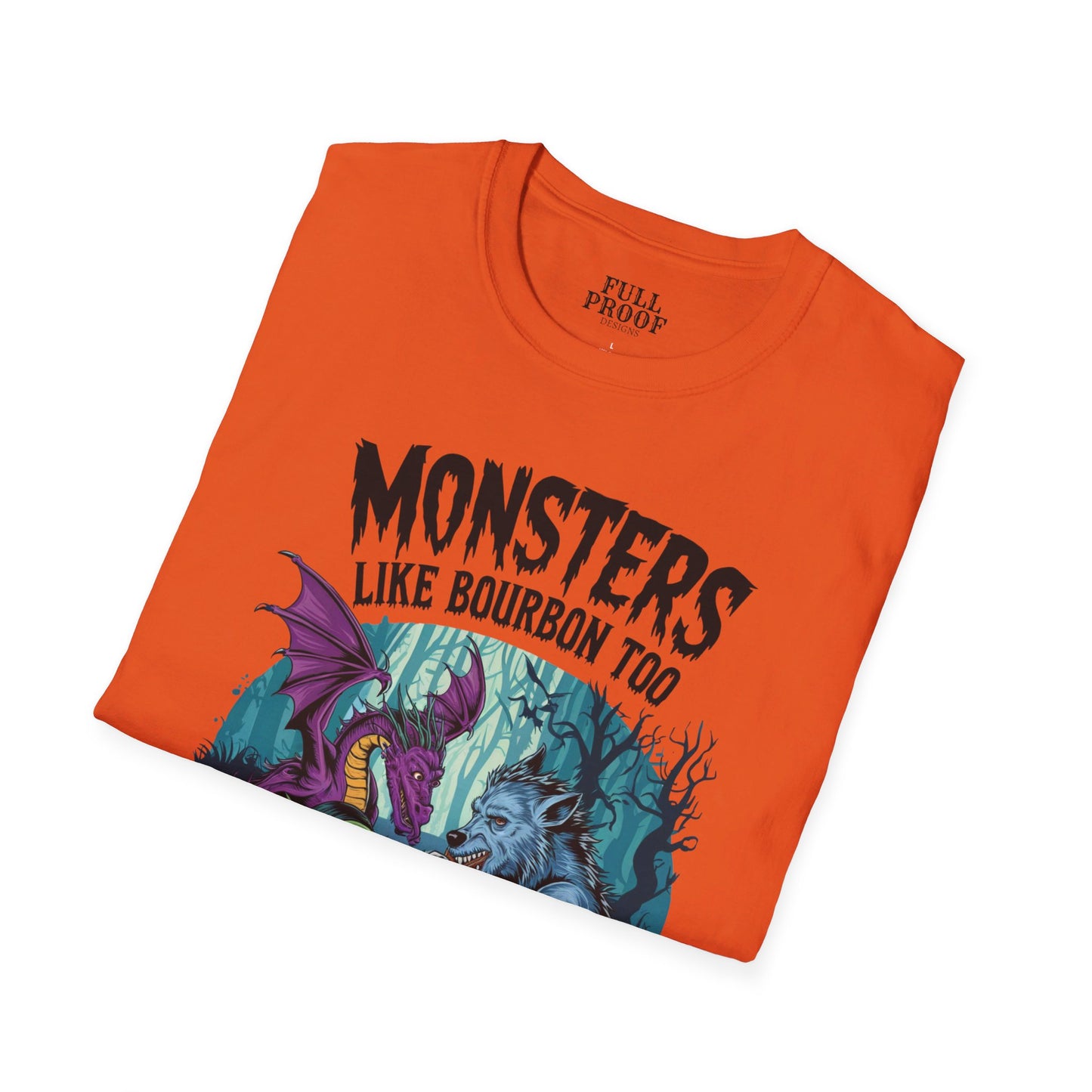 Monsters Like Bourbon Unisex Softstyle T-Shirt