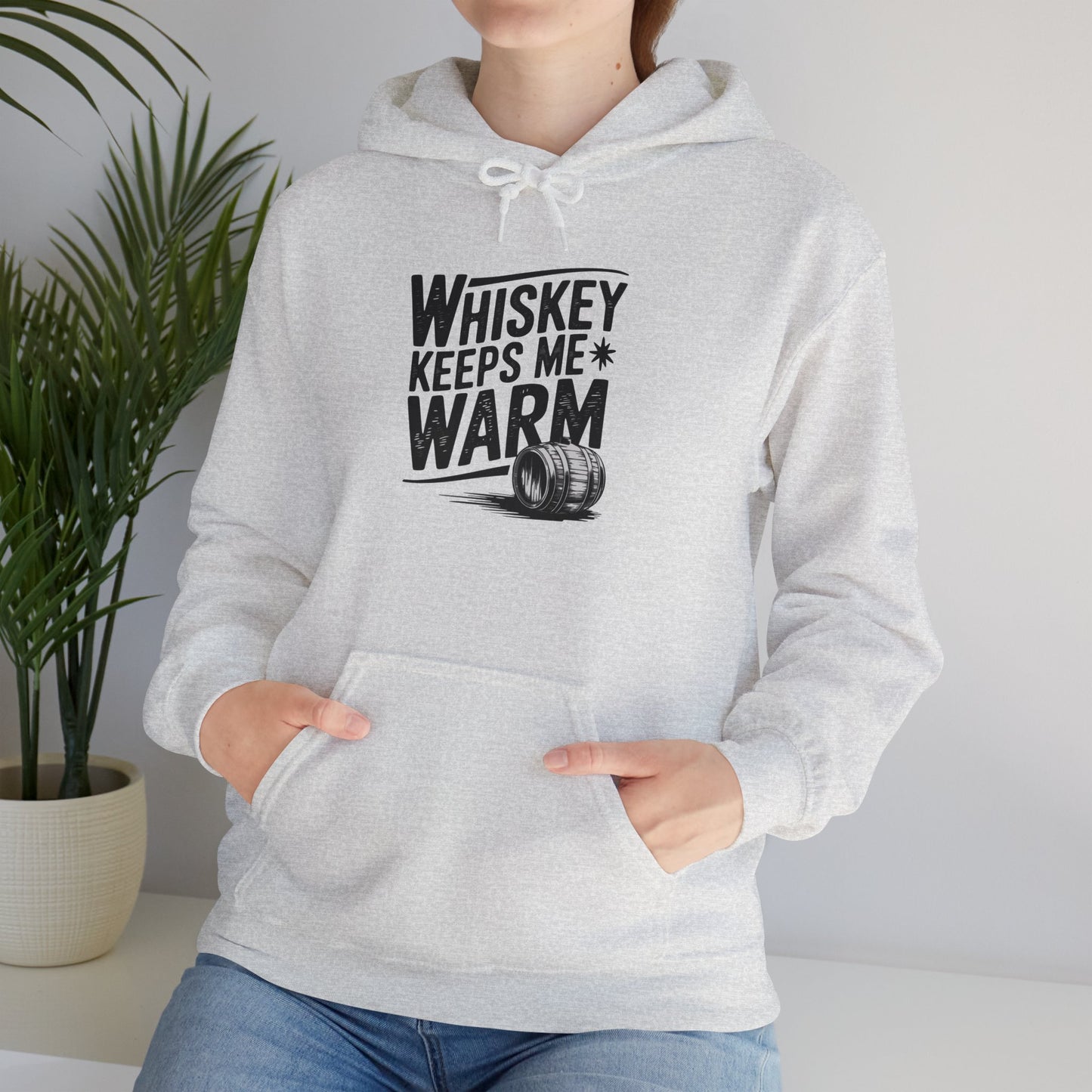 Whiskey Keeps Me Warm Unisex Hooded Sweatshirt