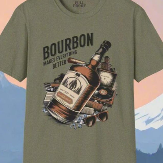 Better With Bourbon Unisex Softstyle T-Shirt