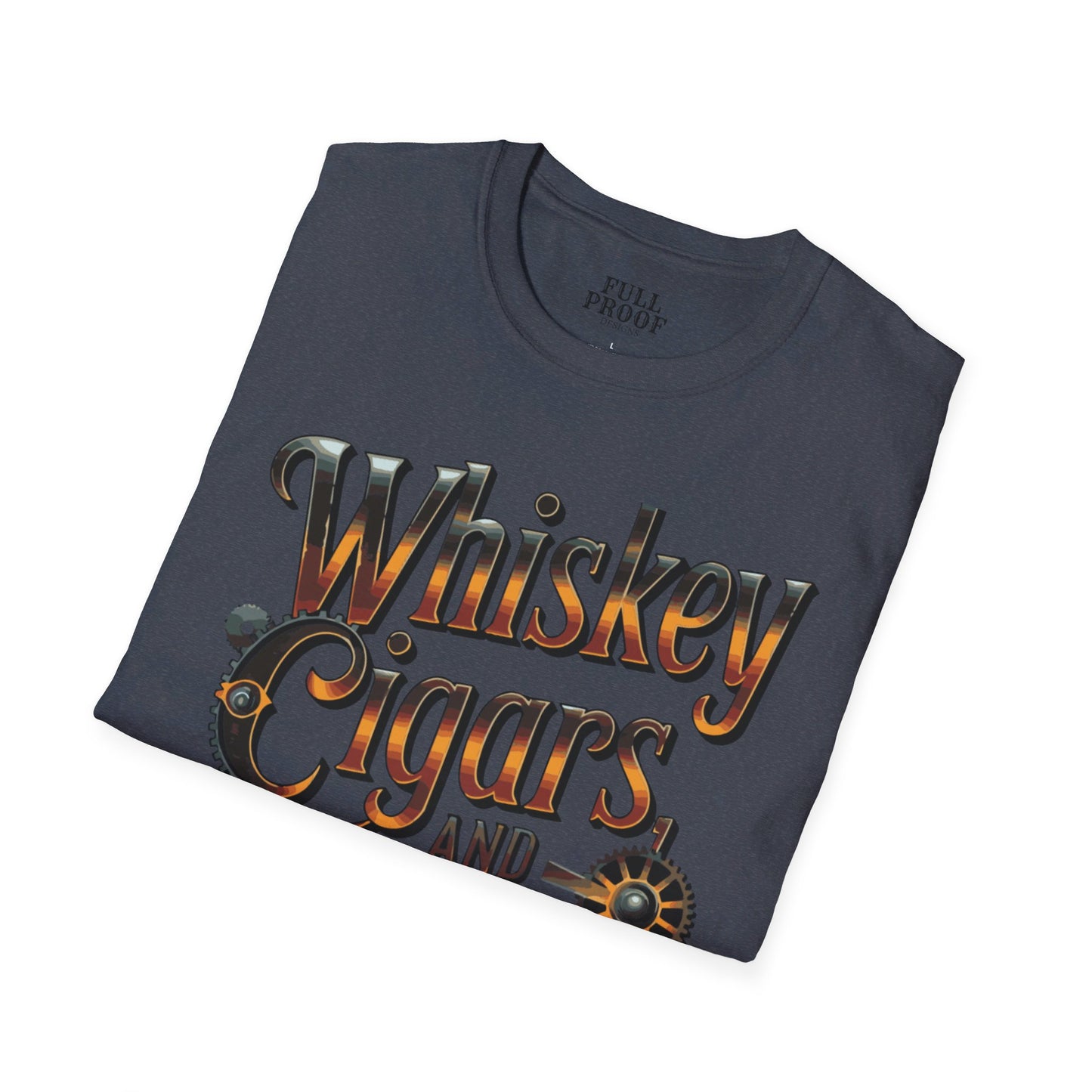 Whiskey Cigars and Guitars Unisex Softstyle T-Shirt