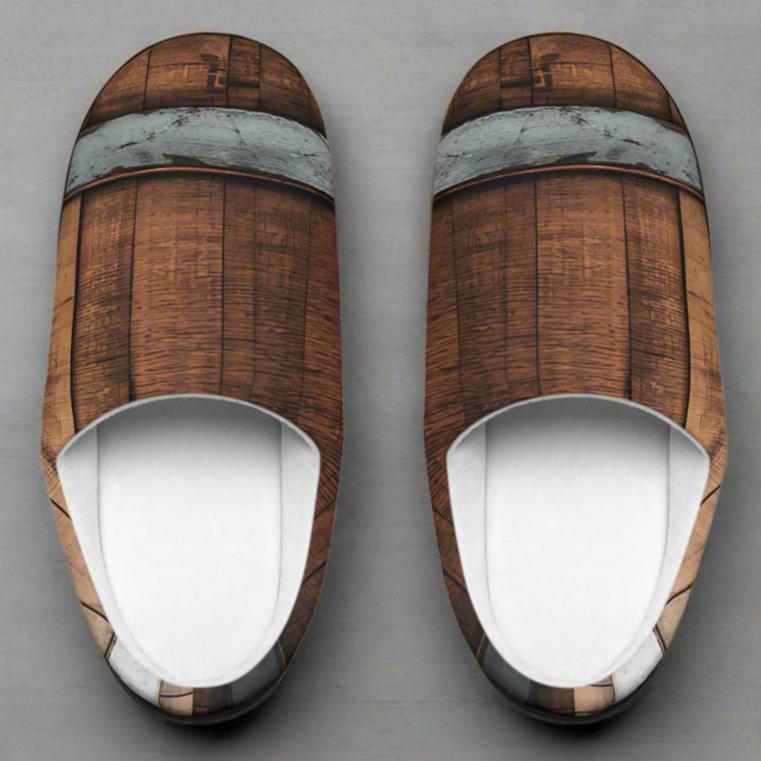 Bourbon Whiskey Barrel Cozy Slippers