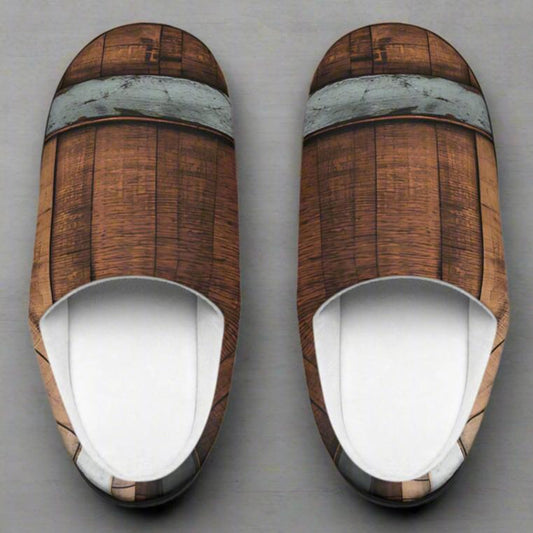 Bourbon Whiskey Barrel Cozy Slippers