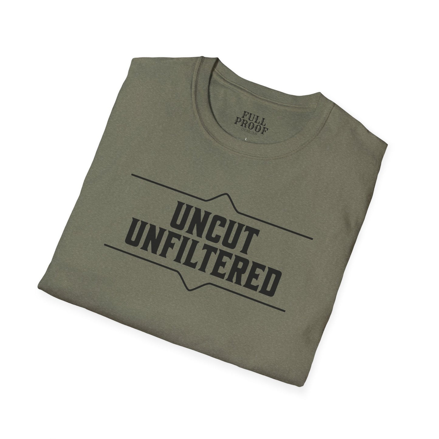 Uncut Unfiltered Whiskey Tee Unisex Softstyle T-Shirt