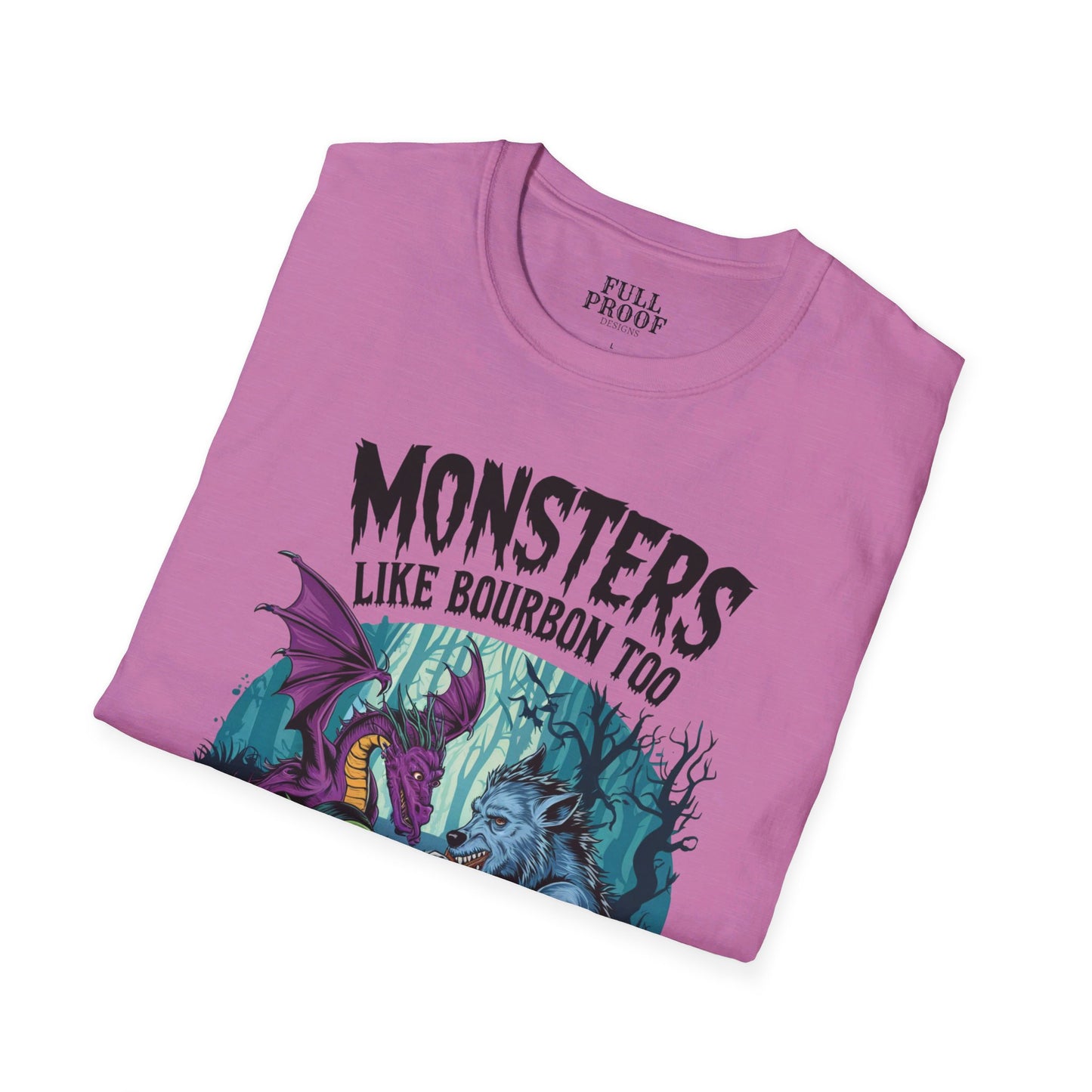 Monsters Like Bourbon Unisex Softstyle T-Shirt