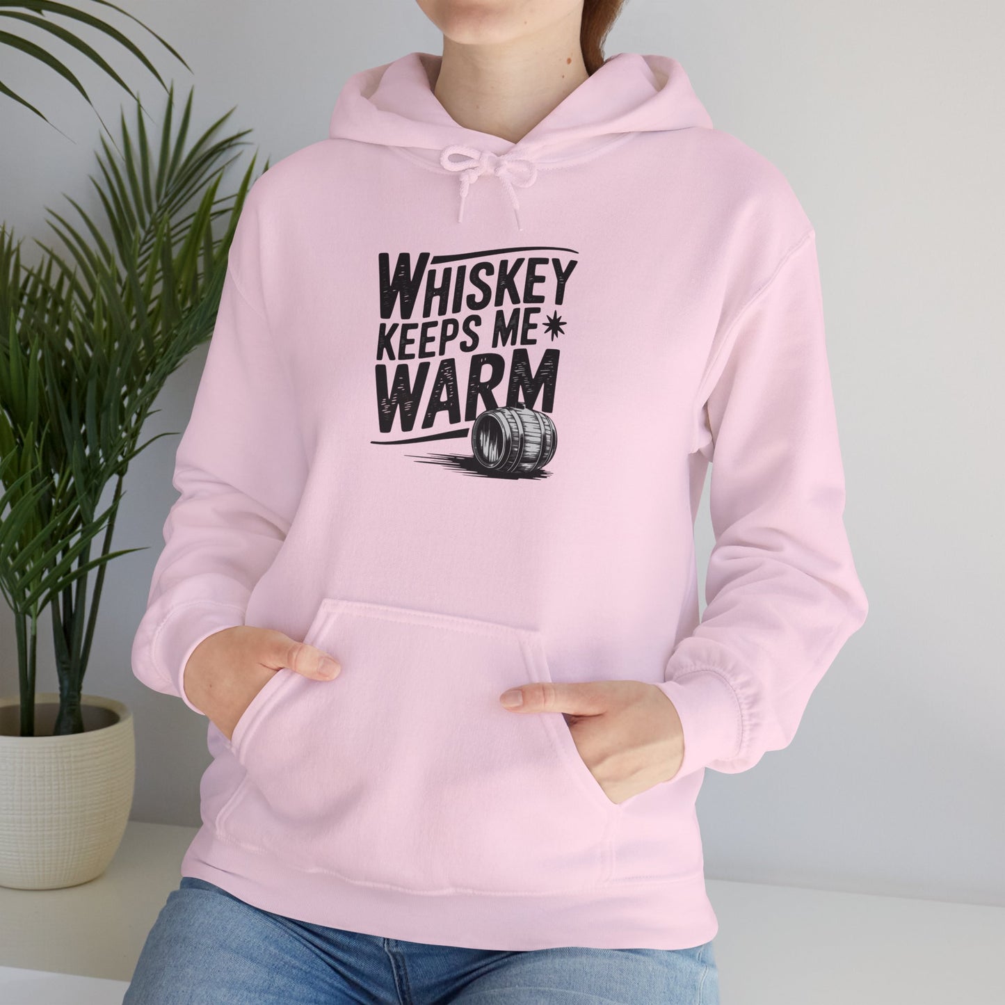 Whiskey Keeps Me Warm Unisex Hooded Sweatshirt