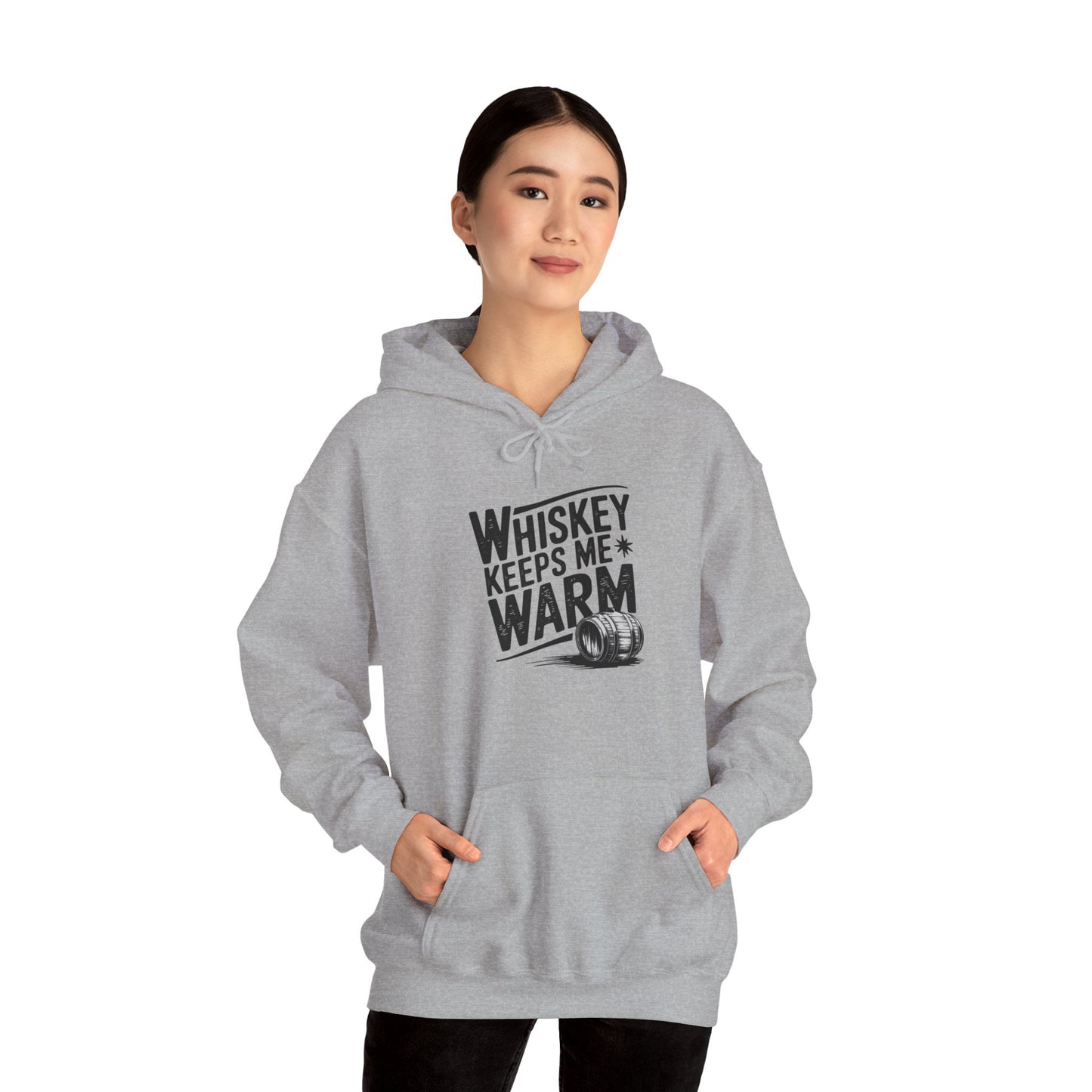 Whiskey Keeps Me Warm Unisex Hooded Sweatshirt