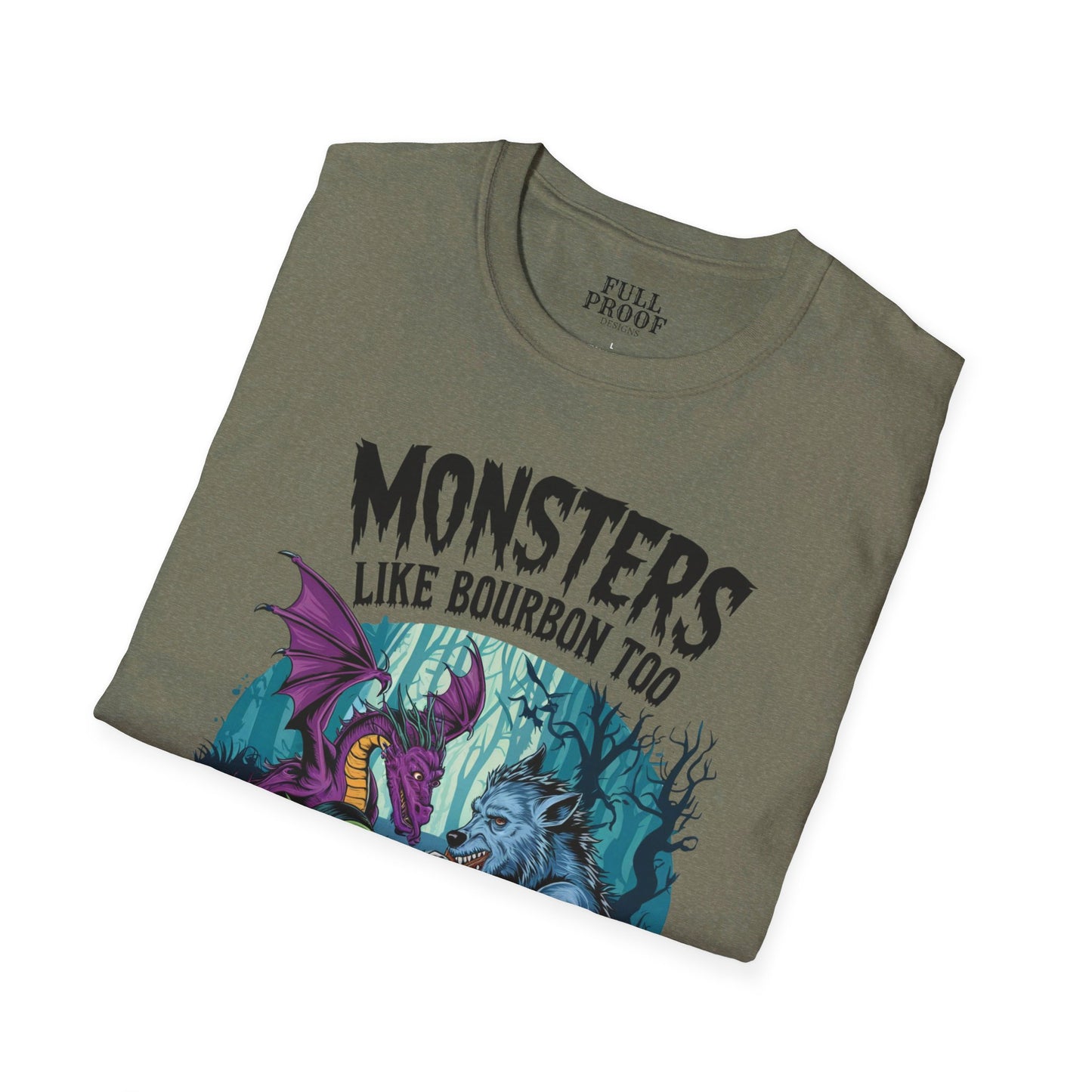 Monsters Like Bourbon Unisex Softstyle T-Shirt