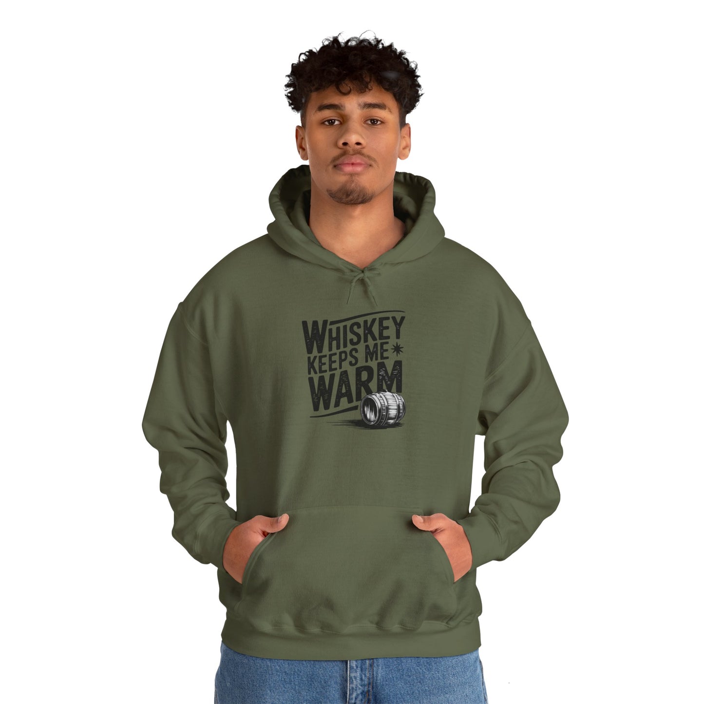 Whiskey Keeps Me Warm Unisex Hooded Sweatshirt