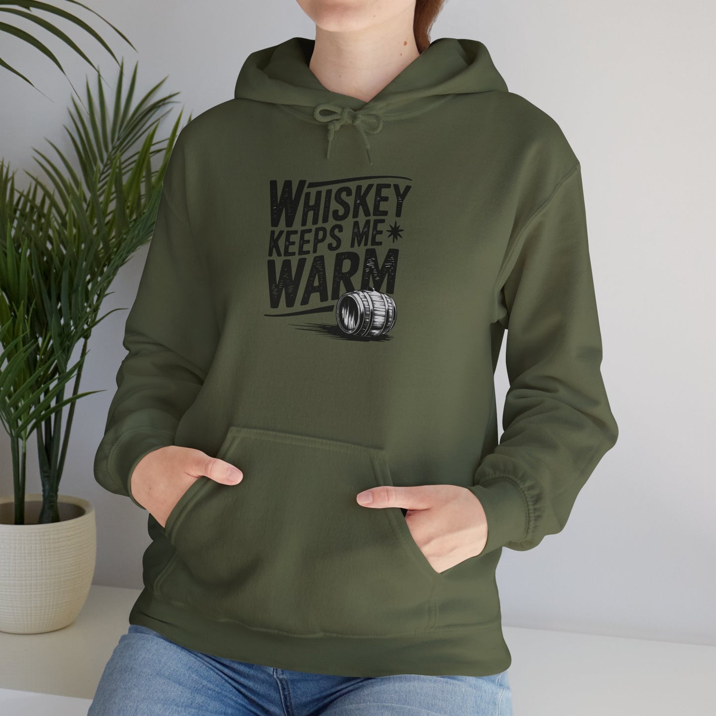 Whiskey Keeps Me Warm Unisex Hooded Sweatshirt