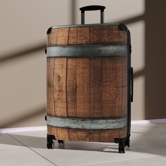 Whiskey Barrel Suitcase | Travel in Spirited Style