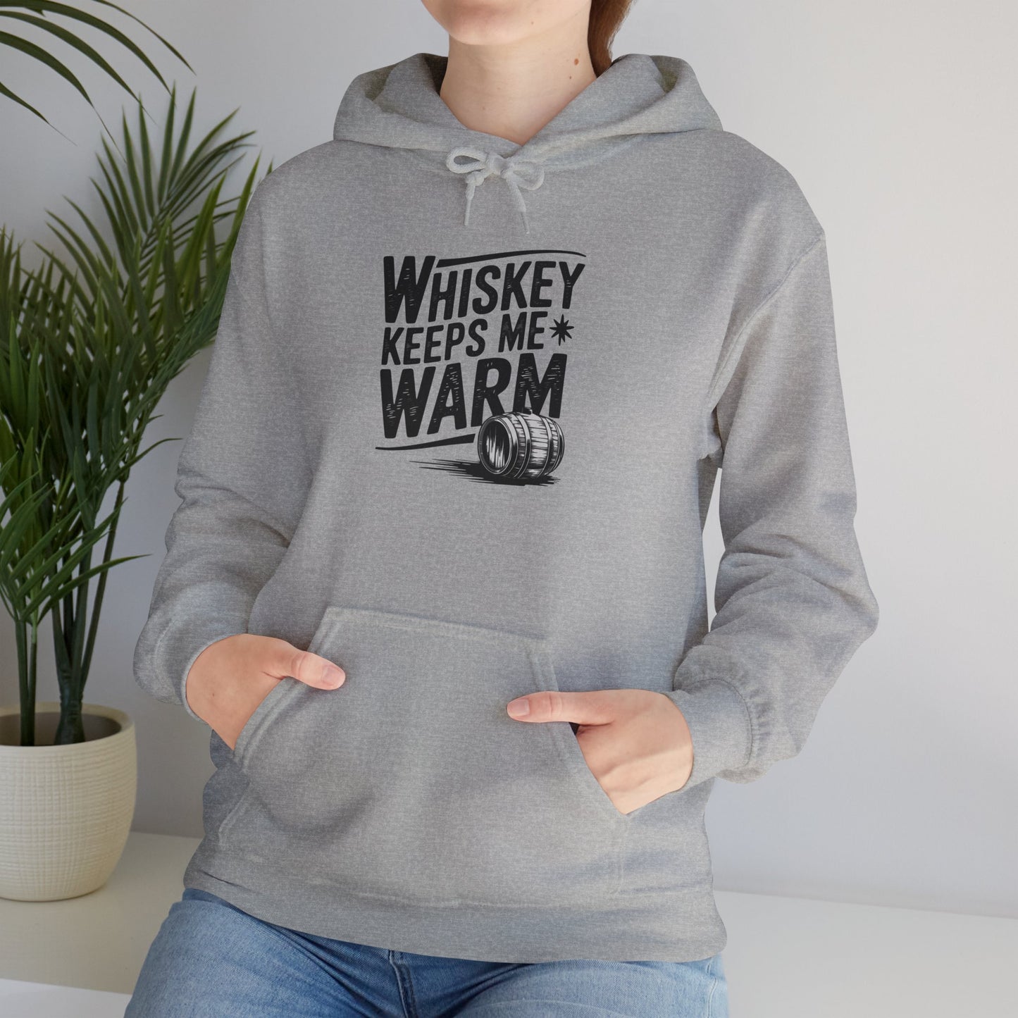 Whiskey Keeps Me Warm Unisex Hooded Sweatshirt