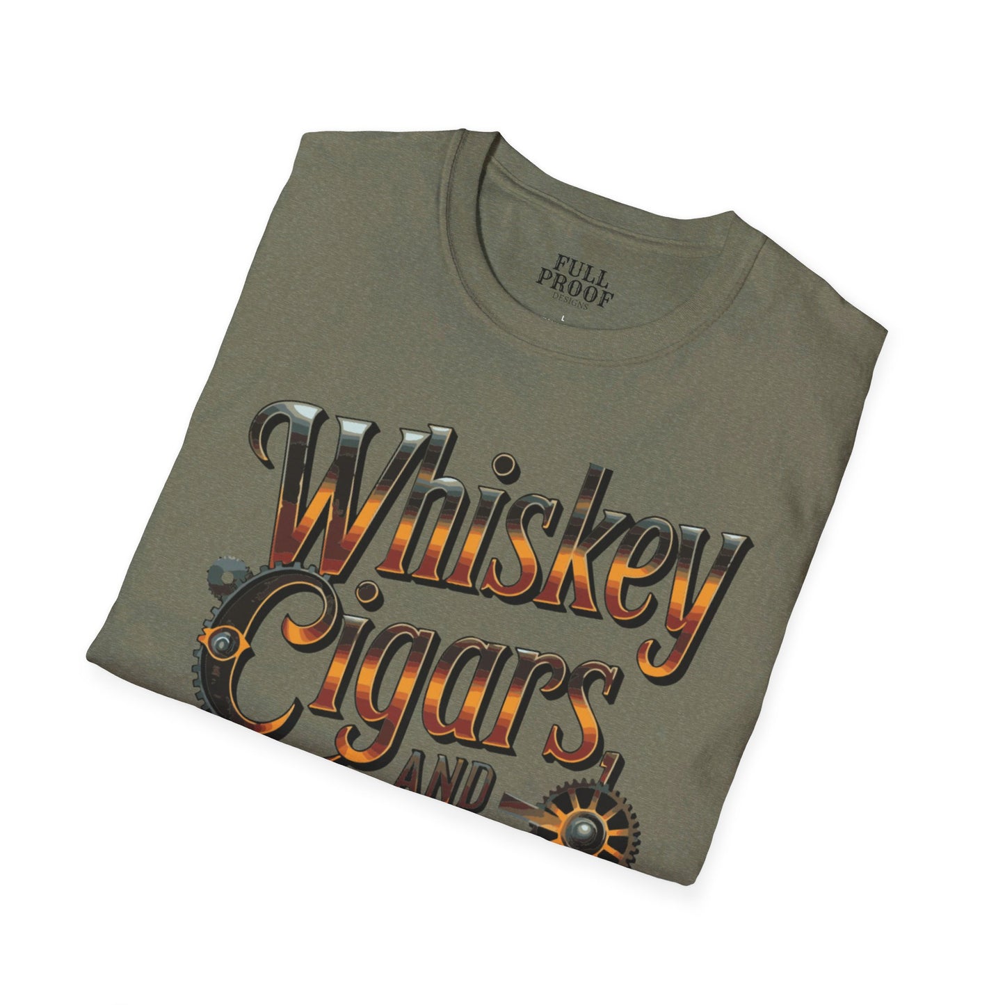 Whiskey Cigars and Guitars Unisex Softstyle T-Shirt