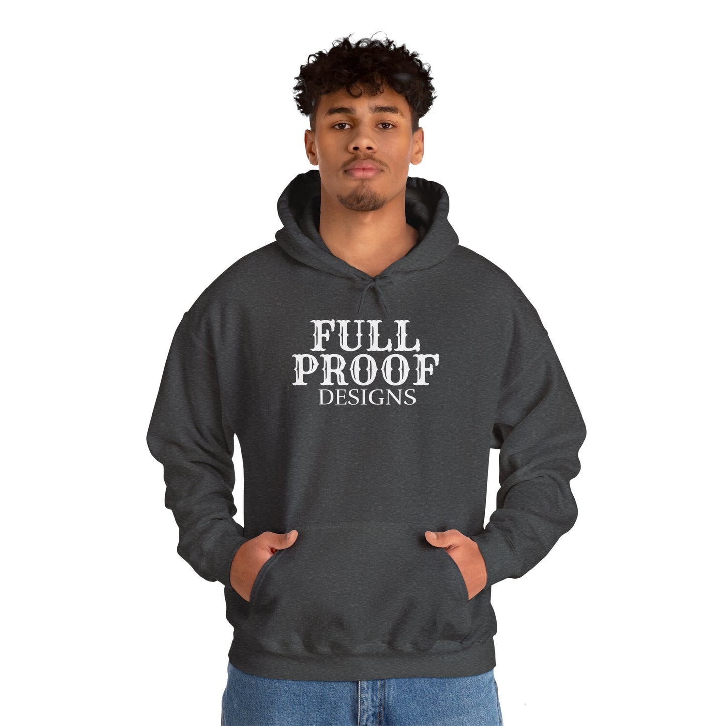 Full Proof Designs Logo Hoodie Unisex Heavy Blend™ Hooded Sweatshirt