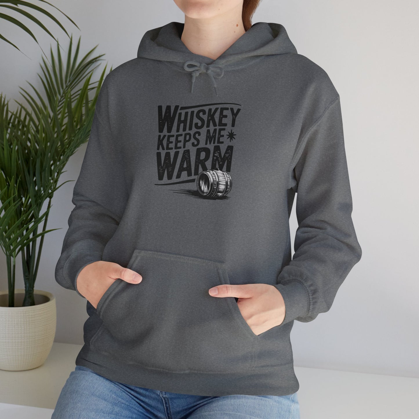 Whiskey Keeps Me Warm Unisex Hooded Sweatshirt