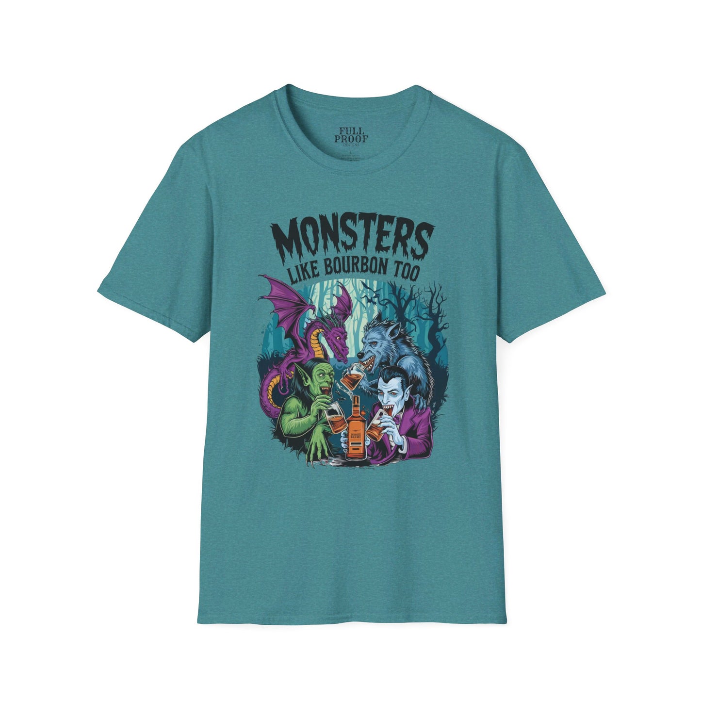 Monsters Like Bourbon Unisex Softstyle T-Shirt