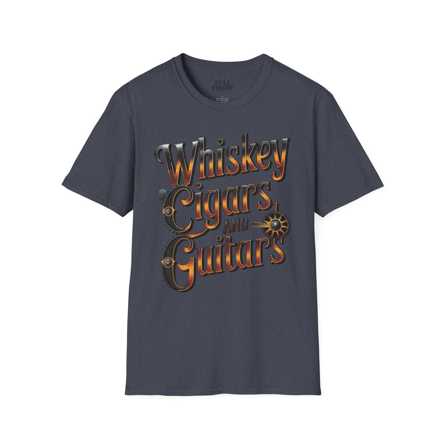 Whiskey Cigars and Guitars Unisex Softstyle T-Shirt