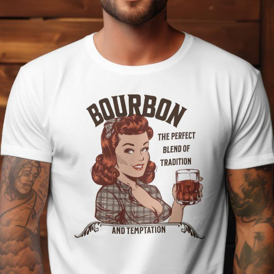 Vintage Pinup Bourbon Temptation T-Shirt