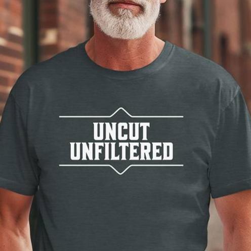 Uncut Unfiltered Whiskey Tee White Lettering Unisex Softstyle T-Shirt