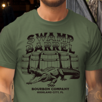 Swamp Barrel Bourbon Company Logo TeeUnisex Softstyle T-Shirt