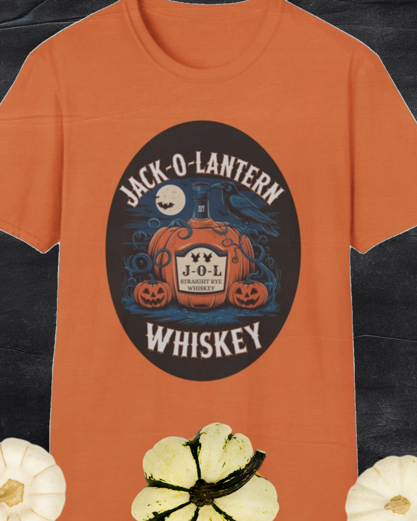 Jack-O-Lantern Whiskey Unisex Softstyle T-Shirt