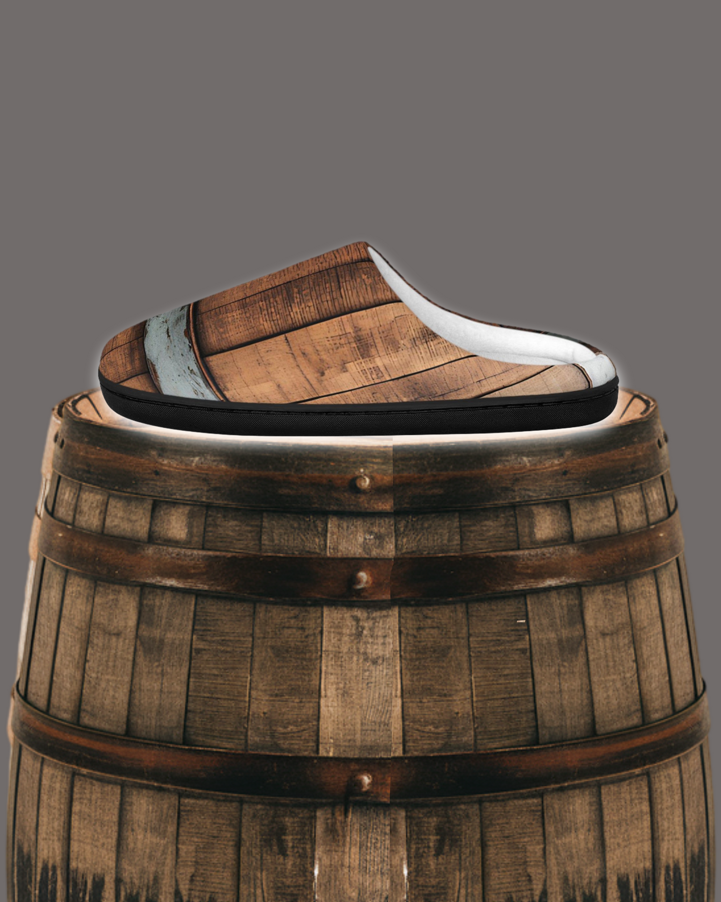 Bourbon Whiskey Barrel Cozy Slippers