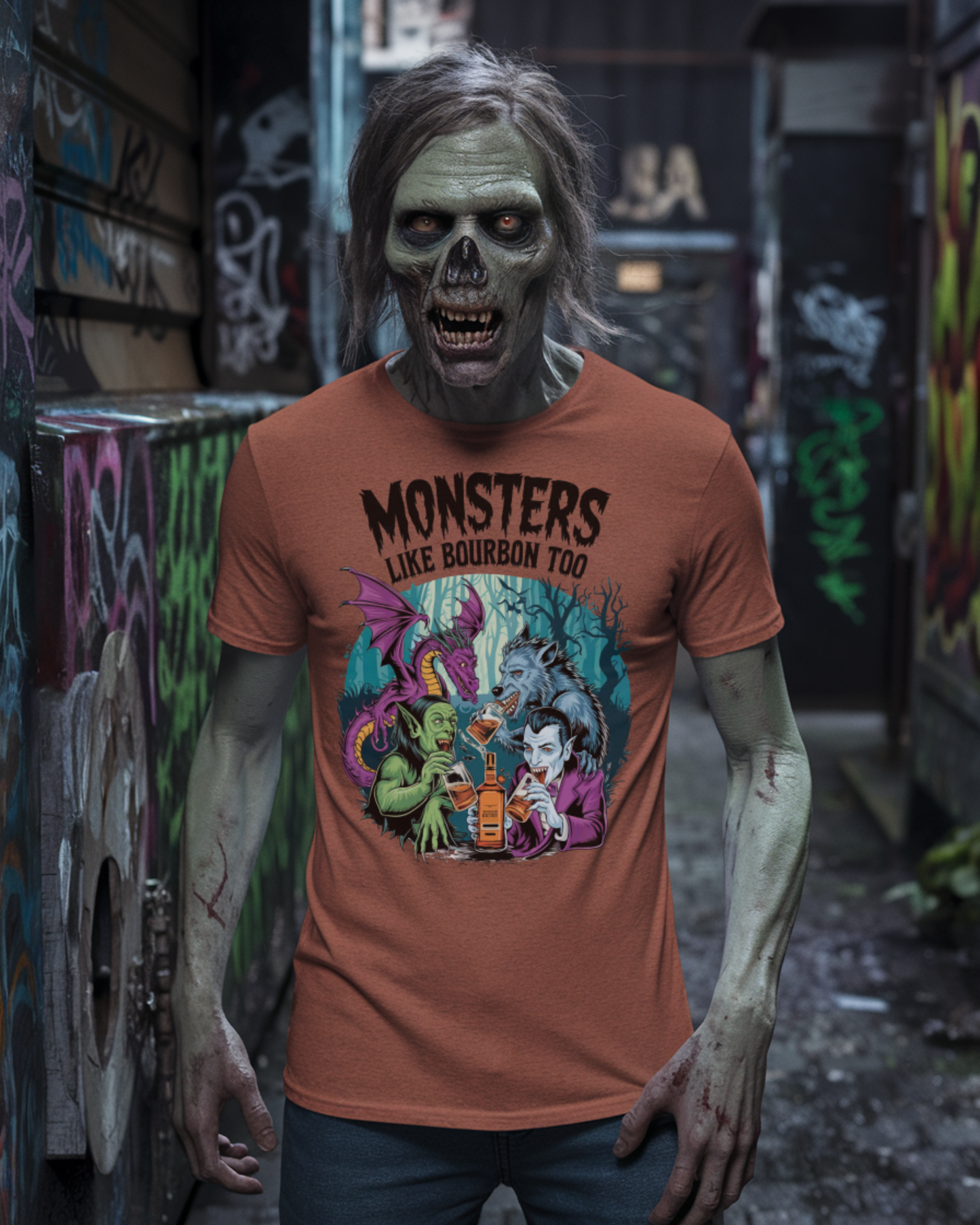 Monsters Like Bourbon Unisex Softstyle T-Shirt